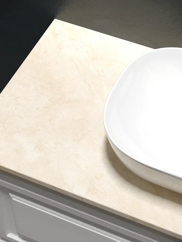 Тумба с раковиной Sancos Very 100 см, bianco, столешница бежевая, раковина CN6009 Sancos — официальный сайт