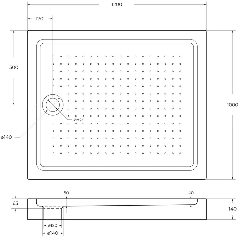 Поддон для душа BelBagno TRAY-BB-AH-120/100-15-W Sancos — официальный сайт