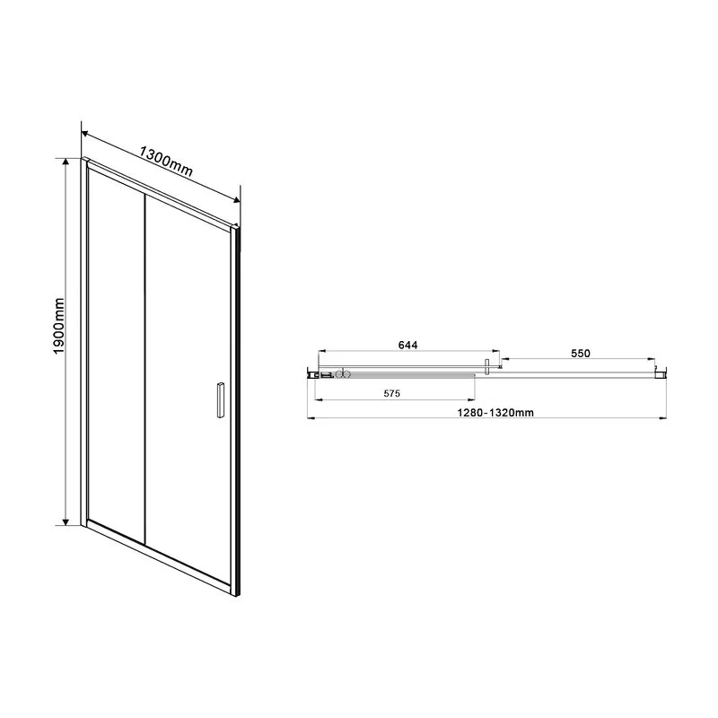 Душевая дверь в нишу Vincea Garda VDS-1G130CLG 130 см, профиль брашированное золото, стекло прозрачн Sancos — официальный сайт
