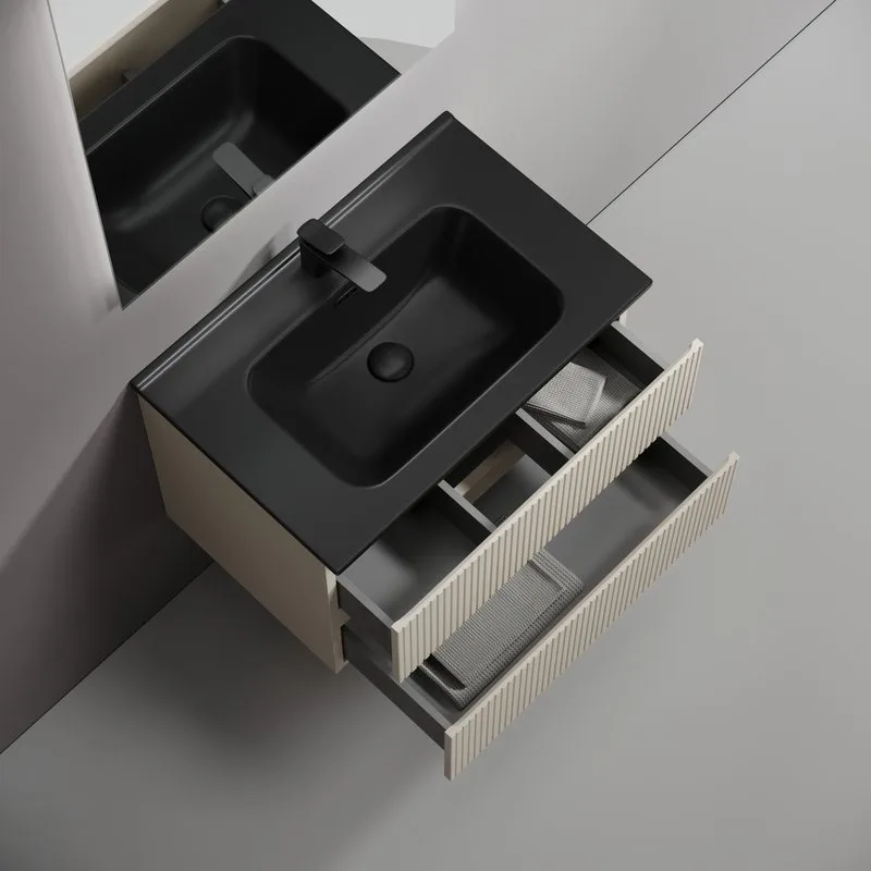 Тумба с раковиной Sancos Snob T 70 beige soft, раковина CN7007MB Sancos — официальный сайт