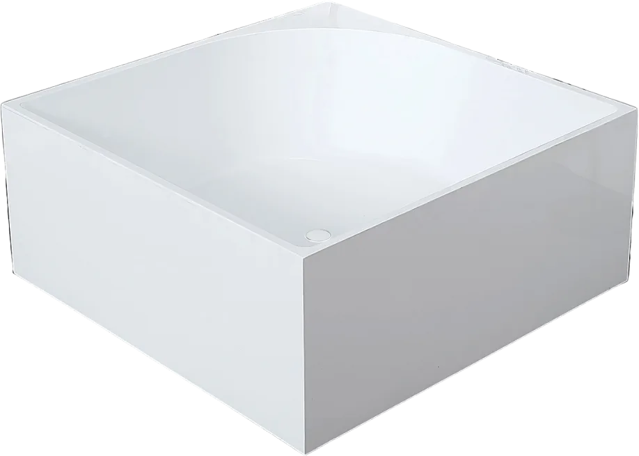 Акриловая ванна Abber AB9337 140x140 см, отдельностоящая, белая, с каркасом, для двоих, со сливом-пе Sancos — официальный сайт
