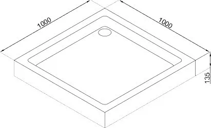 Поддон для душа Black&White Stellar Wind SQ-10H Sancos — Оригинал