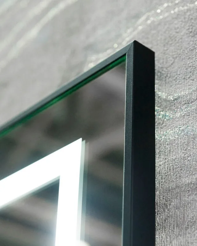 Зеркало BelBagno Kraft SPC-KRAFT-685-885-TCH-WARM-NERO черное, с подогревом Sancos — официальный сайт