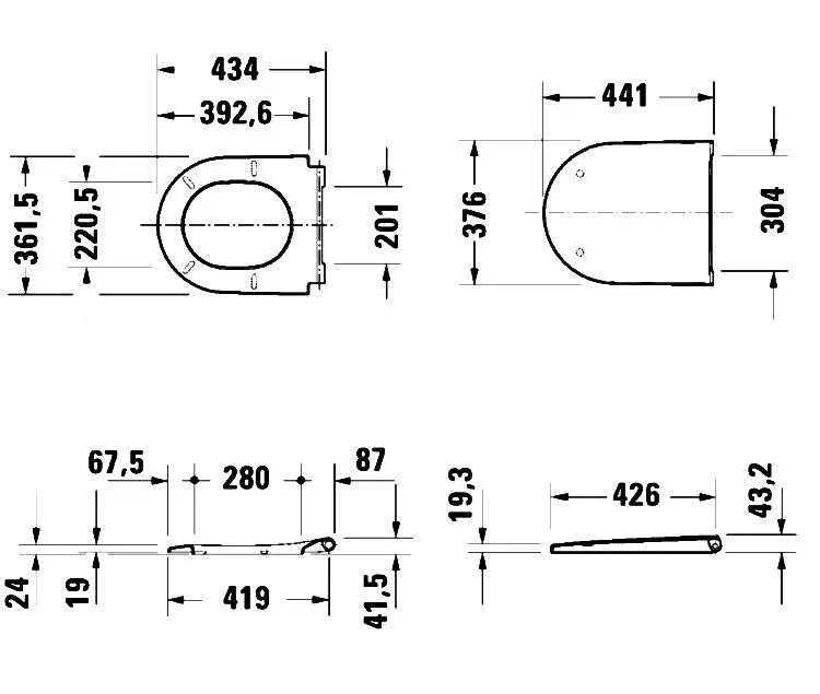Крышка-сиденье Duravit D-Neo 0021692600 с микролифтом Sancos — официальный сайт
