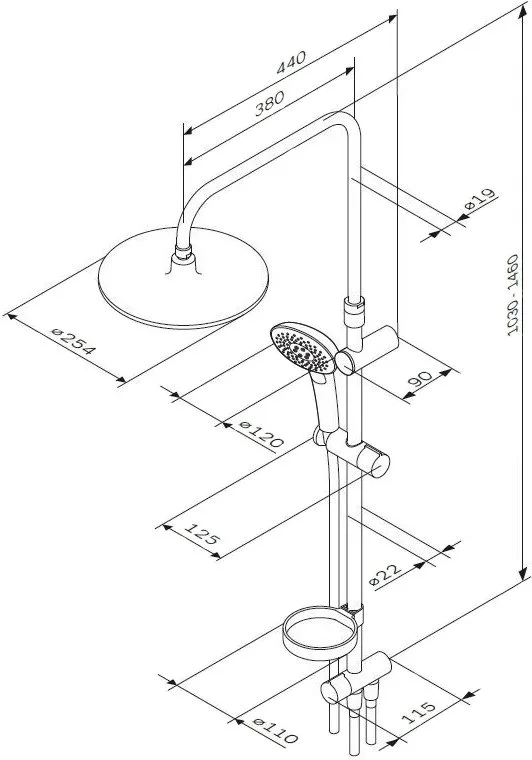 Душевая стойка AM.PM Spirit V2.0 F0770A100 Sancos — официальный сайт