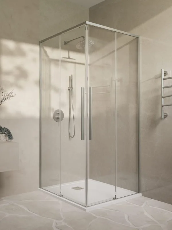 Душевой уголок Vincea Slim-N VSS-4SN8010CLBN 100x80, профиль брашированный никель Sancos — официальный сайт