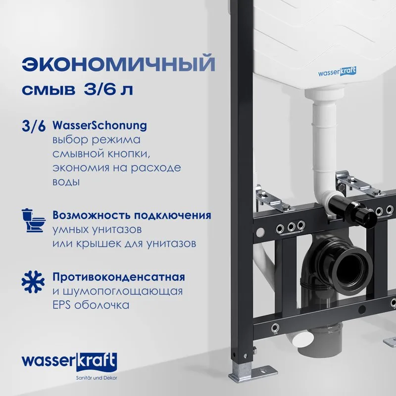 Система инсталляции для унитазов Wasserkraft Aller 10TLT.010.ME.MG01, с кнопкой смыва матовое золото Sancos — официальный сайт