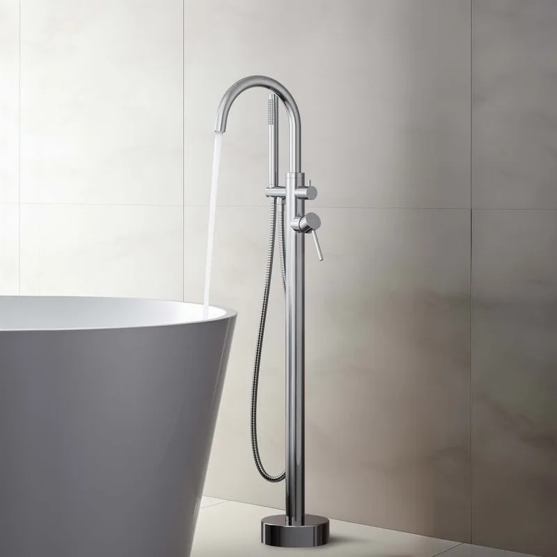 Напольный смеситель для ванны с душем AQUATEK Европа AQ1345CR, хром Sancos — официальный сайт