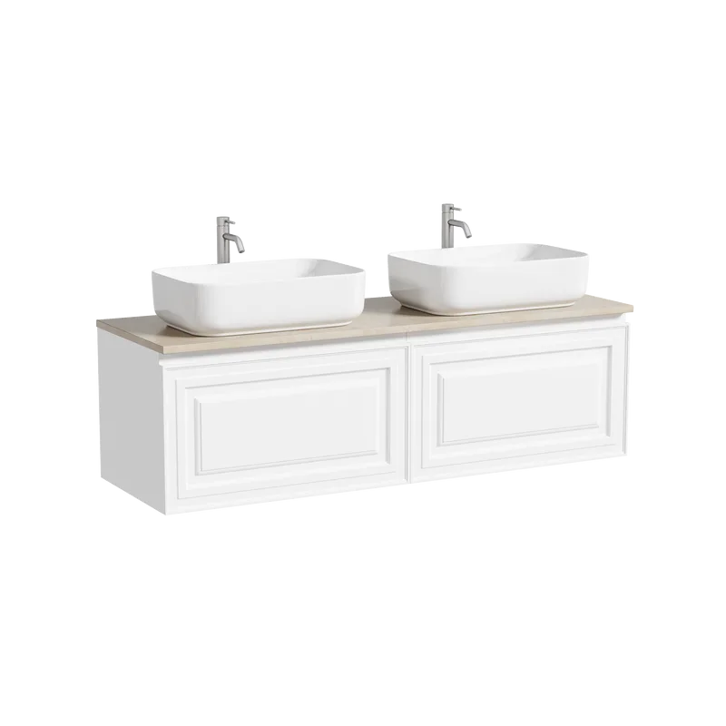 Тумба с раковиной Sancos Very 140 bianco, столешница бежевая TT140A2X, раковина CN5043 Sancos — официальный сайт