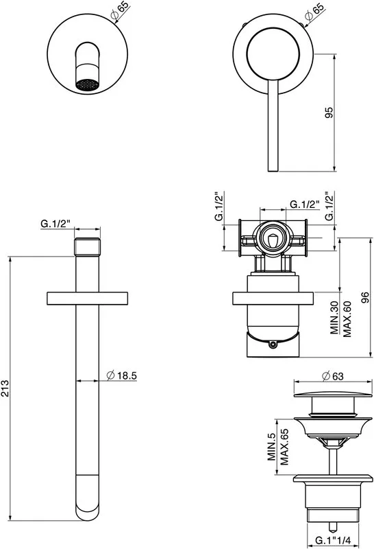 Встраиваемый смеситель Gattoni Circle Two 9137/91C0 С ВНУТРЕННЕЙ ЧАСТЬЮ, хром Sancos — официальный сайт