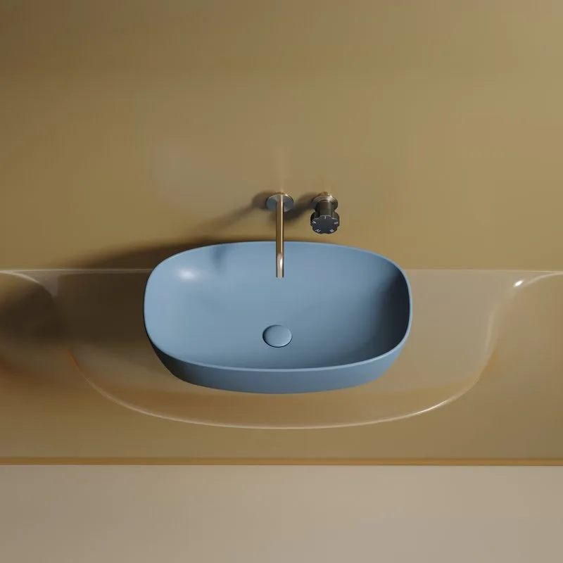 Накладная раковина Ceramicanova Element CN6049ML голубая матовая Sancos — официальный сайт
