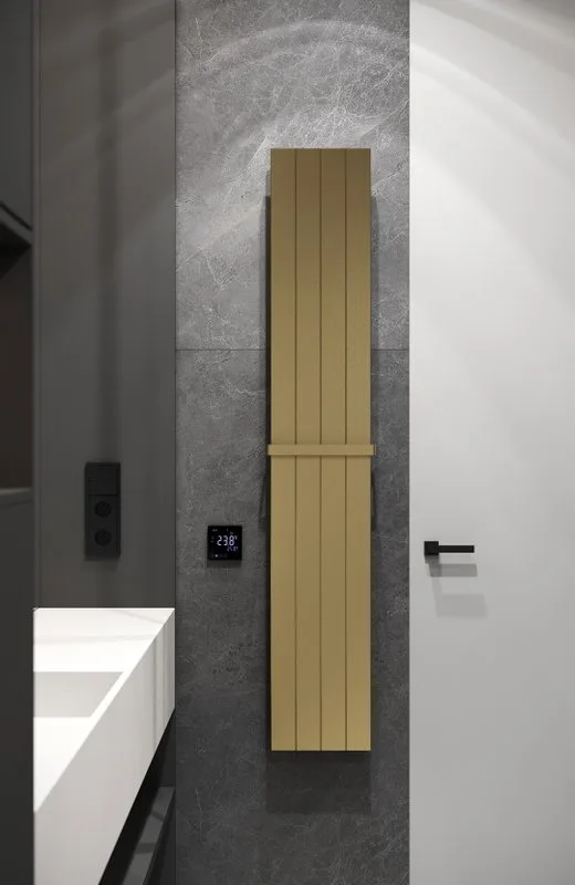 Полотенцесушитель электрический Boheme Flat 725-MG 150х25, золото матовый Sancos — официальный сайт