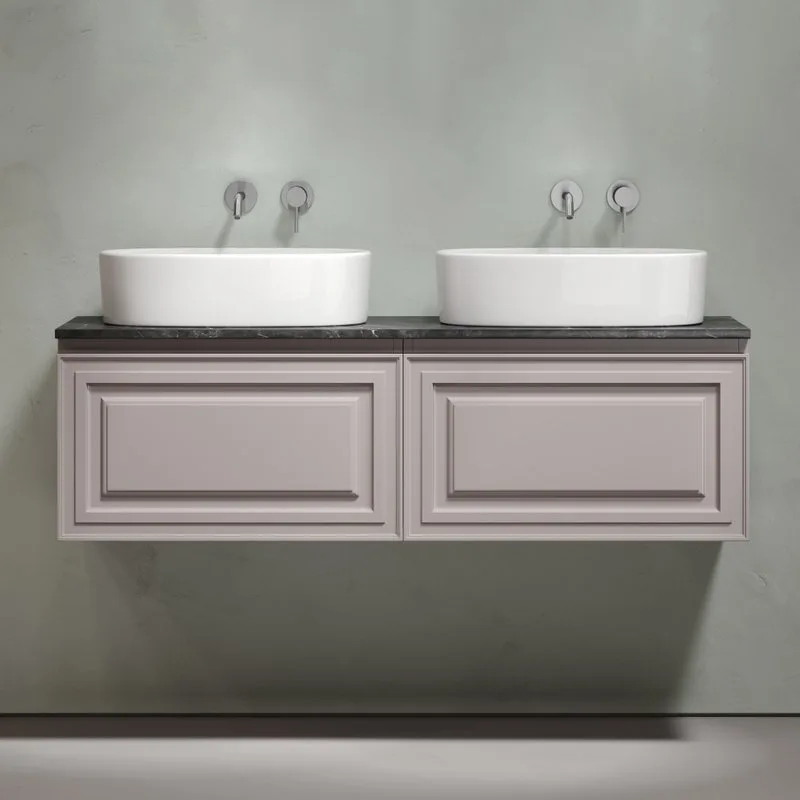 Тумба с раковиной Sancos Very 140 doha soft, столешница черный мрамор TT140A1, раковина CN6075 Sancos — официальный сайт