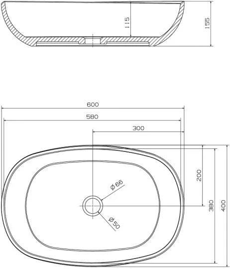 Накладная раковина Abber Kristall AT2805Onyx черная Sancos — официальный сайт