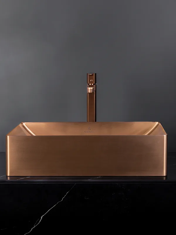 Накладная раковина AltroBagno Futuro 001015 RaSp матовая медь Sancos — официальный сайт