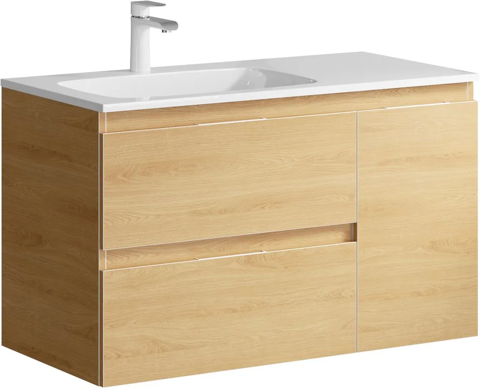 Тумба под раковину без столешницы Aqwella 5 stars Accent 90 L, дуб золотой Sancos — официальный сайт