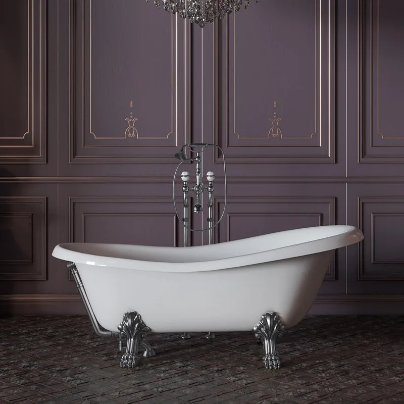 Ванна из искусственного камня Migliore Milady 26241 185x80 см, отдельностоящая, белая, овальная, с д Sancos — официальный сайт