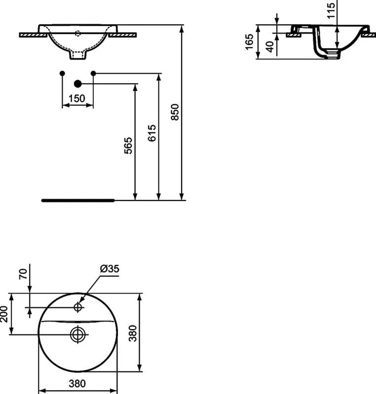 Раковина Ideal Standard Connect E504101 38 см Sancos — официальный сайт