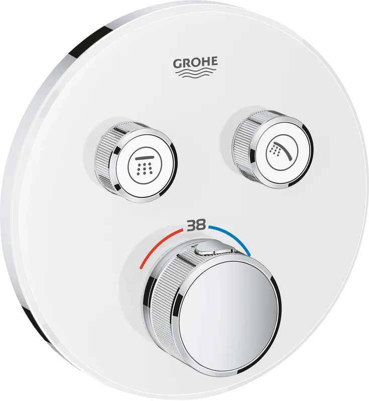 Термостатический смеситель встраиваемый Grohe Grohtherm SmartControl 29151LS0 для душа, moon white Sancos — официальный сайт