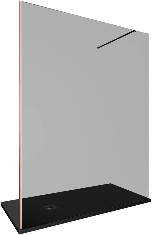 Душевая перегородка Allen Brau Infinity 1 3.21036.60.T 160 см, профиль медь браш, стекло тонированно Sancos — официальный сайт