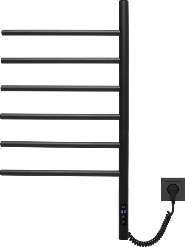 Полотенцесушитель электрический Vincea VTD-1S2CBE черный Sancos — официальный сайт