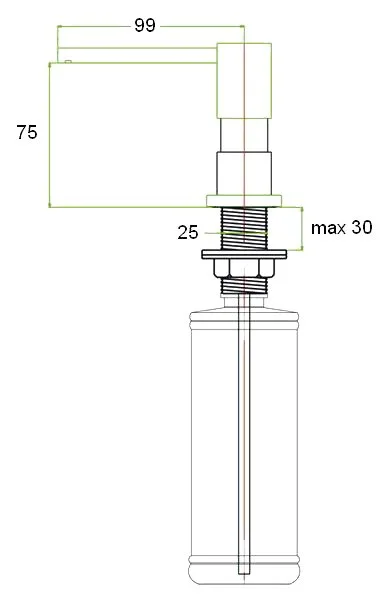 Дозатор для кухонной мойки Zorg ZR-22 песочный Sancos — Оригинал