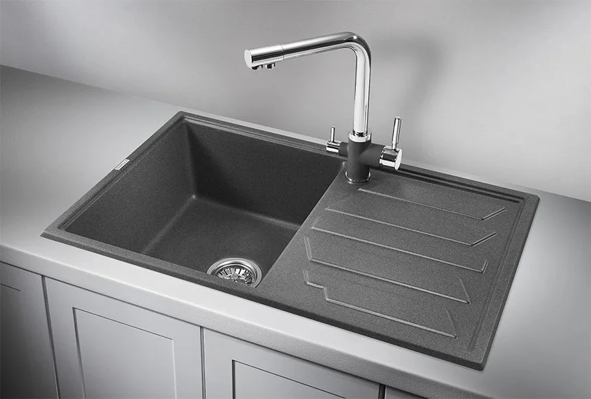 Мойка кухонная Granula 8002, графит Sancos — официальный сайт