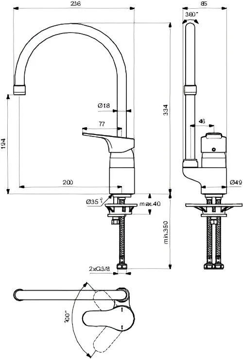 Смеситель для кухни Ideal Standard Сerabase BC844AA хром Sancos — официальный сайт