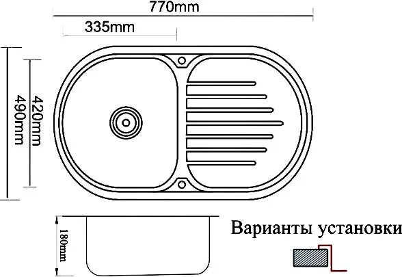 Мойка кухонная Zorg Inox PVD SZR-7749 bronze Sancos — официальный сайт