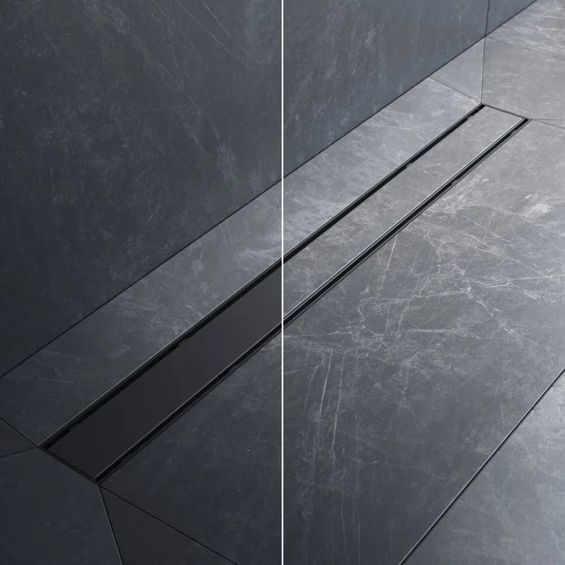 Душевой трап (лоток) AM.PM PrimeFlow Tile 80 см, черный матовый Sancos — официальный сайт