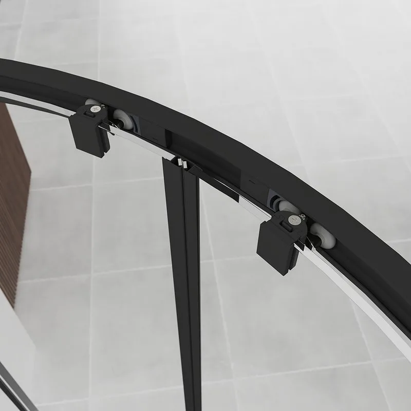 Душевой уголок Veconi Evo 200 B 120х80 см, профиль матовый черный, стекло прозрачное Sancos — официальный сайт