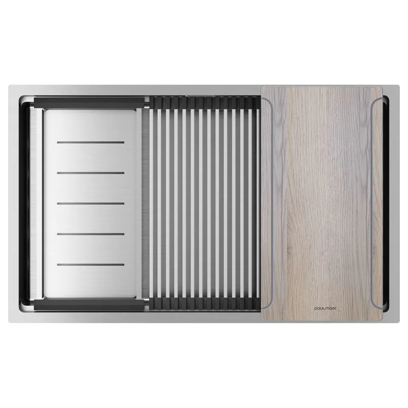 Мойка кухонная Paulmark Next-Multi Sink 74 UNI PM787445-BS брашированная нержавеющая сталь Sancos — официальный сайт