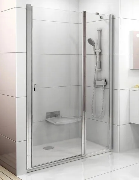 Душевая дверь в нишу Ravak Chrome CSD2-120 Transparent, профиль сатин Sancos — официальный сайт