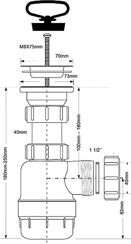 Сифон для раковины McAlpine MRSK2 Sancos — официальный сайт