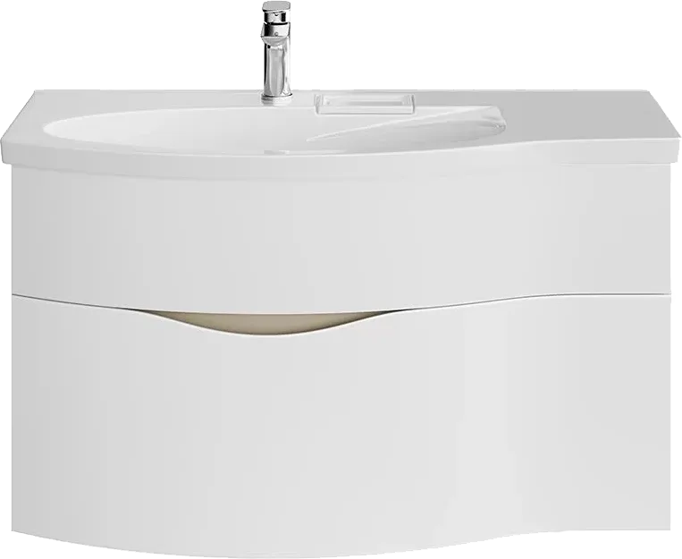 Тумба под раковину без столешницы KERAMA MARAZZI Riva 100, левая подвесная, белая матовая Sancos — официальный сайт