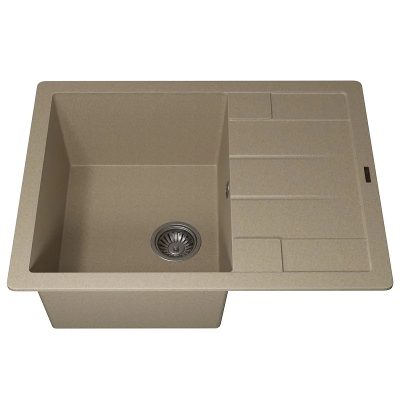 Кухонная мойка кварцевая Uperwood Quartz UPD-03-02, прямоугольная, бежевая Sancos — официальный сайт