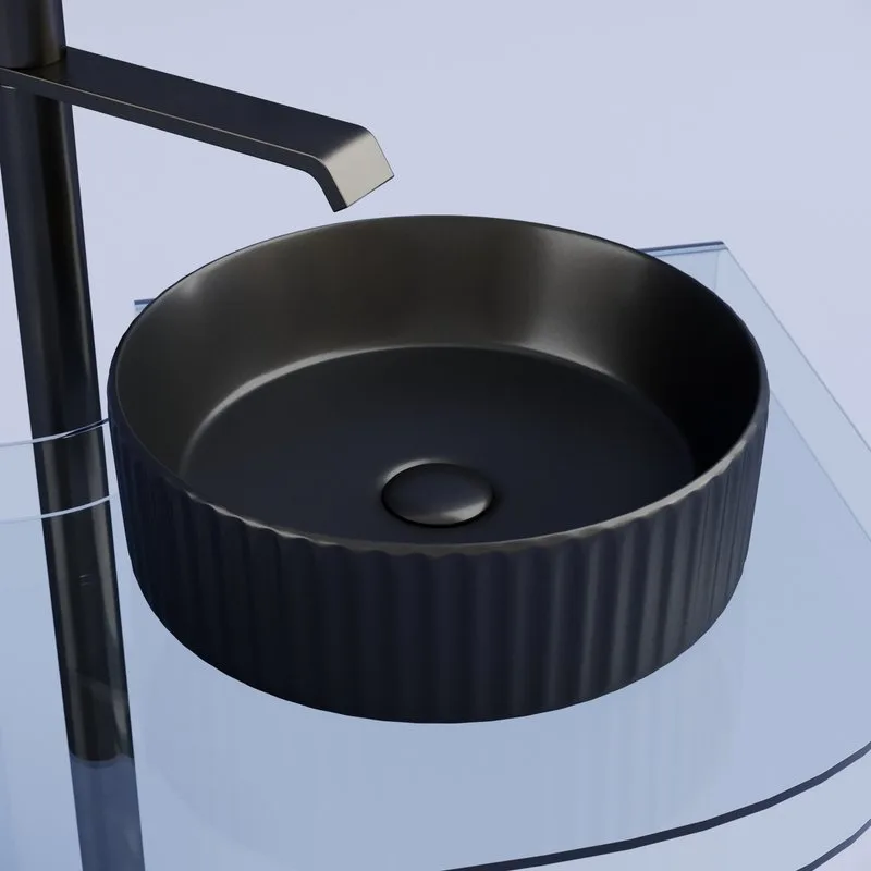 Накладная раковина Ceramicanova Element CN6057MB черная матовая Sancos — официальный сайт