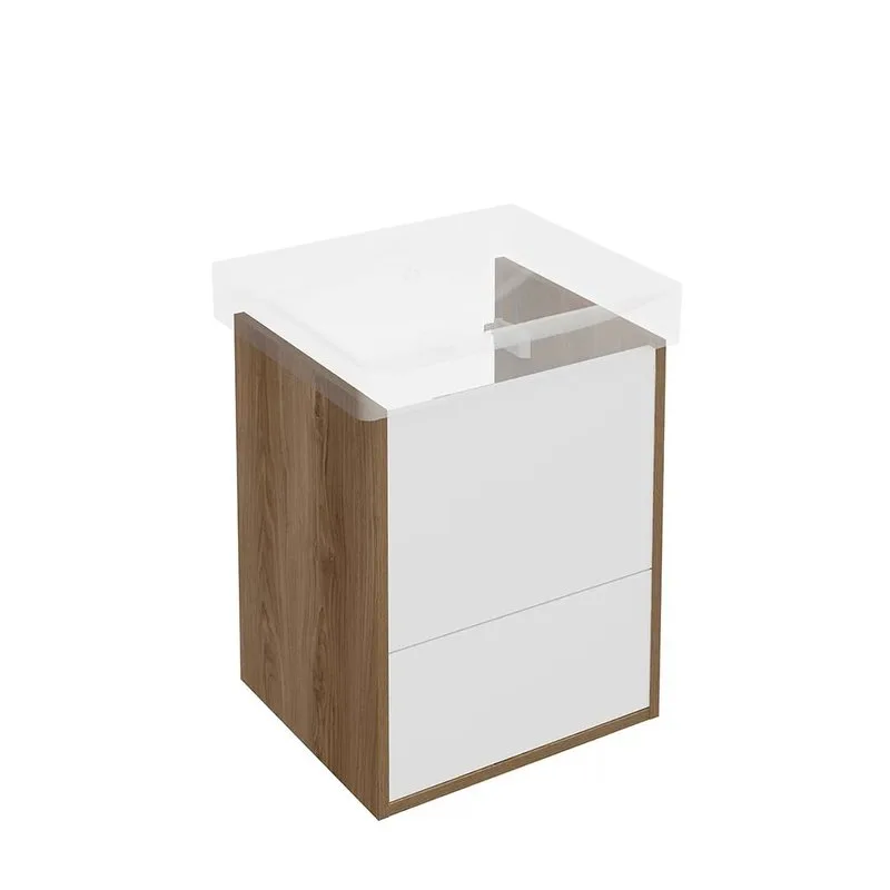 Тумба под раковину без столешницы KERAMA MARAZZI Pro 50 подвесная, 2 ящика, вяз Sancos — официальный сайт