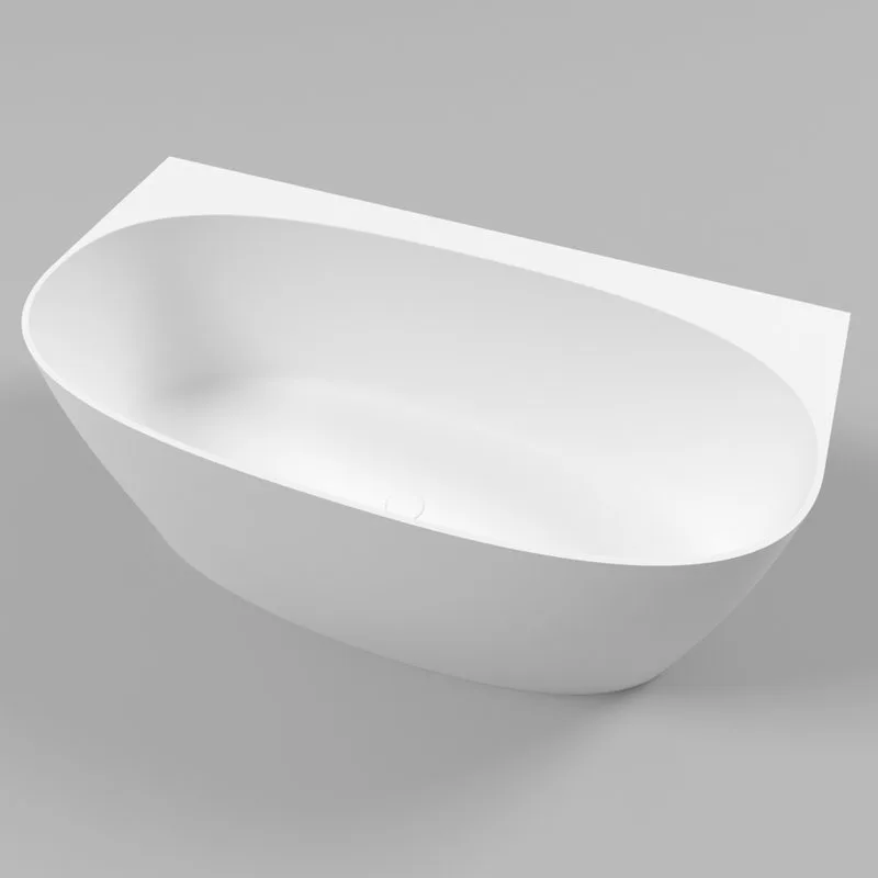 Ванна из искусственного камня WHITECROSS Pearl A 155x80 см, пристенная, матовая белая, овальная, с д Sancos — официальный сайт
