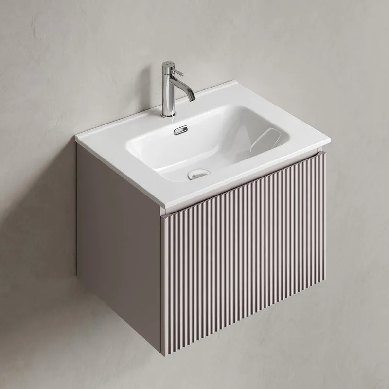 Тумба под раковину Sancos Snob R 1.0 60 подвесная Doha soft (пыльная роза), SNR1.060SM Sancos — официальный сайт
