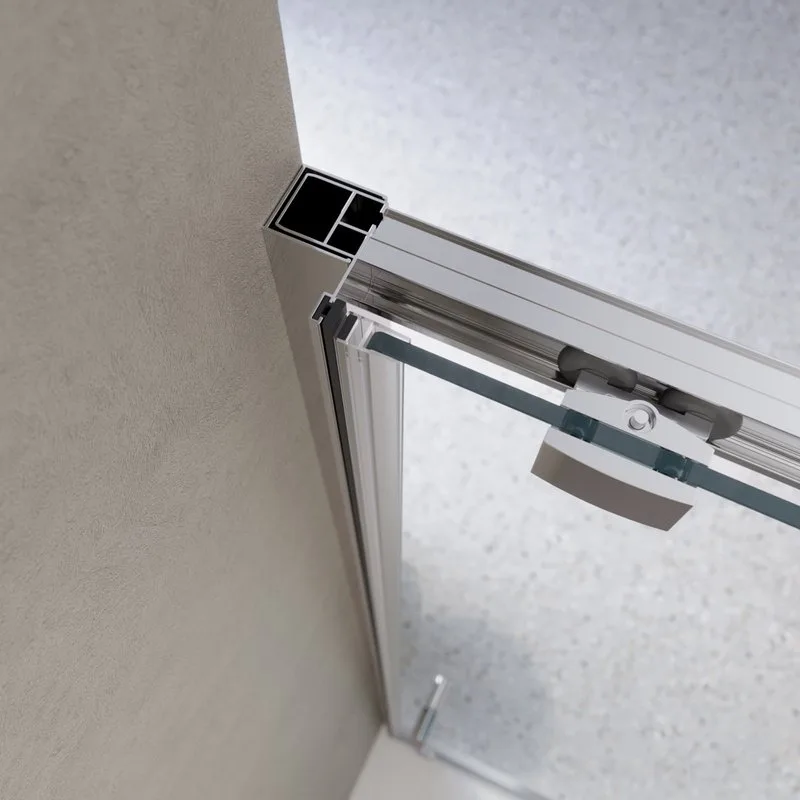 Душевая дверь в нишу BelBagno Luce BF-1-100-C-Cr профиль хром, стекло прозрачное Sancos — официальный сайт