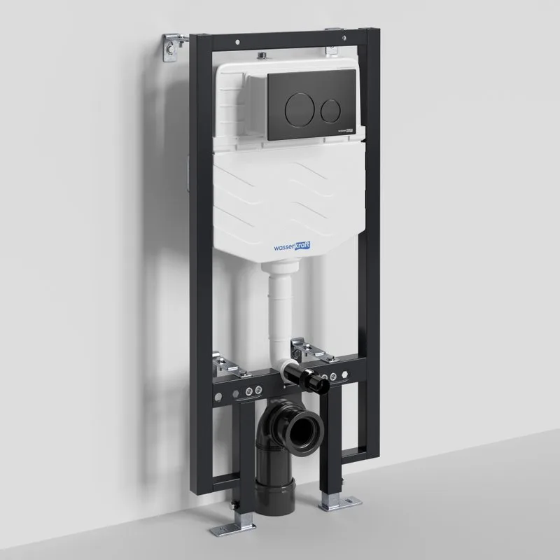 Система инсталляции для унитазов Wasserkraft Vils 56TLT.010.ME.MB02, с кнопкой смыва матовой черной Sancos — официальный сайт