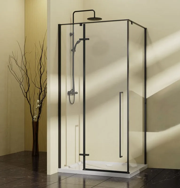 Душевой уголок Vincea Slim-N VSR-5SN9090CLB 90х90, профиль черный, стекло прозрачное Sancos — официальный сайт