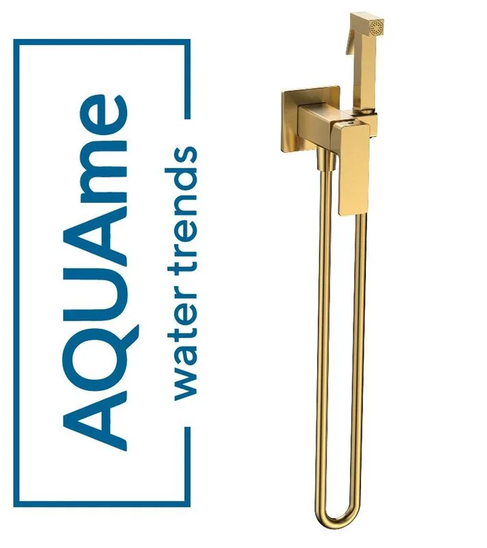 Гигиенический душ AQUAme Savona золотой комплект AQM6817BG Sancos — официальный сайт