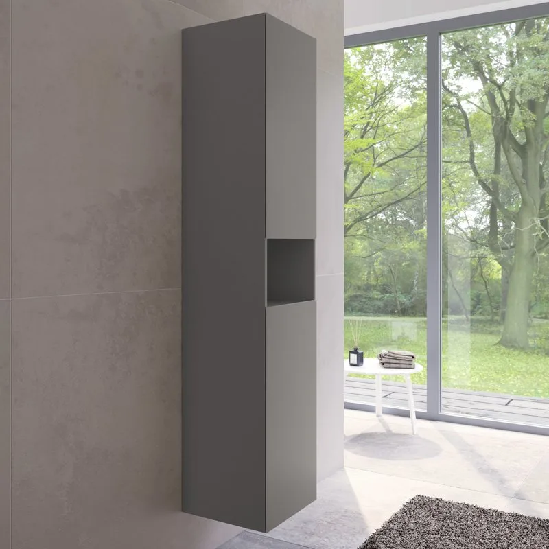 Шкаф-пенал для ванной Keuco Stageline 32831 R, инокс матовый Sancos — официальный сайт