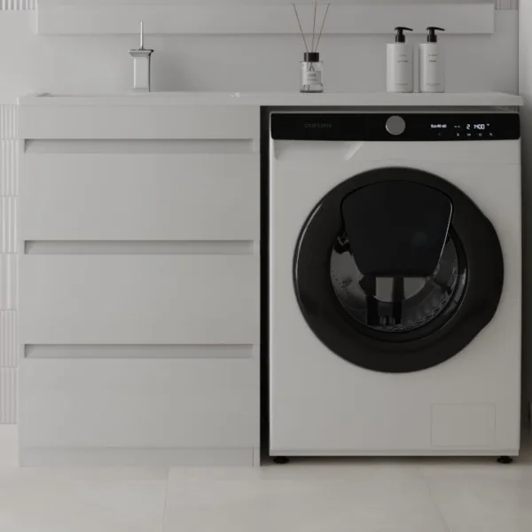 Тумба под раковину без столешницы Style Line Даллас 120 Люкс PLUS, напольная, 3 ящика