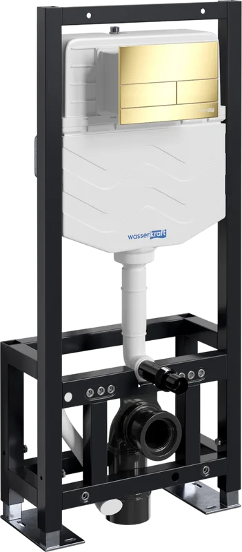 Система инсталляции для унитазов Wasserkraft Dill 61TLT.010.ME.PG04, с кнопкой смыва золото Sancos — официальный сайт
