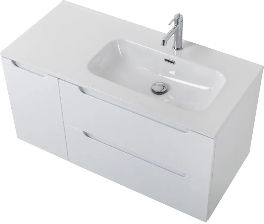 Тумба под раковину без столешницы BelBagno Etna 100 R 2 ящика, дверца, bianco lucido Sancos — официальный сайт