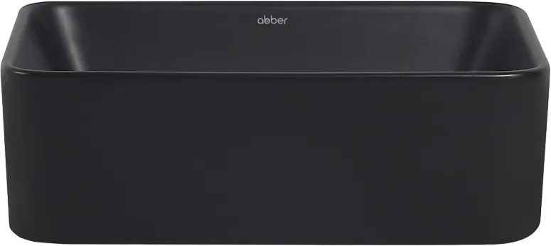 Накладная раковина Abber Rechteck AC2213MB матовая черная Sancos — официальный сайт