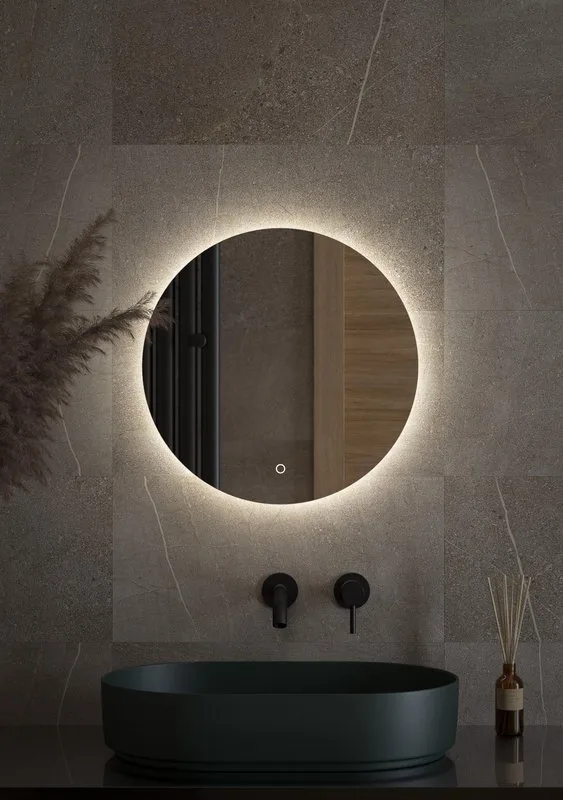 Зеркало круглое Defesto Opti DF 2842S 50 с LED-подсветкой, 4500К, сенсорный выключатель